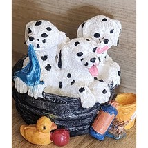 3 Dalmatian In Wash Tub Bathing Puppies Figurine 1 1/2&quot; High Resin Minia... - €5,39 EUR