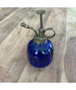 Vtg Glass Brass Mister Cobalt Blue Plant Orchid  Spray Bottle Atomizer S... - €17,37 EUR