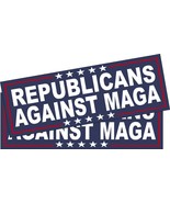 Anti Trump Bumper Sticker or Magnet Set REPUBLICANS AGAINST MAGA Set of ... - $243.42 MXN+