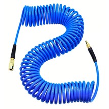Polyurethane Recoil Air Hose 1/4" Inner Diameter By 50' Long With Bend Restricto - £47.85 GBP