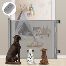 Retractable Baby Gate Extra Wide Safety Kids or Pets Gate 33 Tall Extends to 55  - £72.92 GBP
