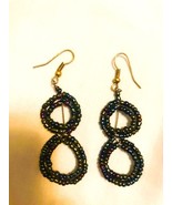 Beaded Dual Circle Earrings - £17.73 GBP