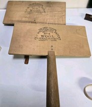 Vintage Wooden Old Whittemore No 8 Wool Carding Brush Paddles Antique - $18.13