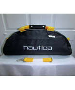 Nautica Dark Navy Blue Nylon Gym Bag Duffle Travel Overnight Spellout Ye... - £21.99 GBP