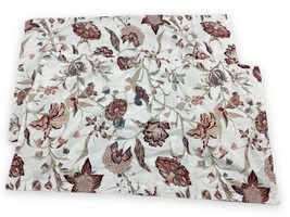 2 Threshold Floral Boho King Pillow Shams Blush Pink Flowers Cotton Blend Set - $22.28
