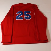 X-Grain Eagle Rams Basketball #25 Men's Red & White Sweatshirt Long Sleeve Sz S image 2