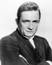 Johnny Cash in his 1968 stage attire of rollneck shirt &amp; black jacket Poster - £18.04 GBP