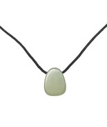New Jade Drilled Tumble Stone Pendant Necklace Womens Costume Jewelry - $26.99 CAD
