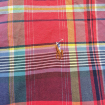 Ralph Lauren Shirt Mens Large Button Down Madras Plaid Long Sleeve Blue ... - $44.94