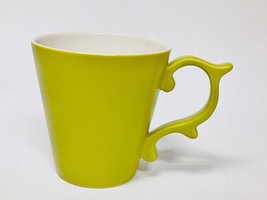 Starbucks Tazo Pistachio Chartreuse Rococo Swirl Handle Ceramic Coffee Mug 12oz - £67.26 GBP