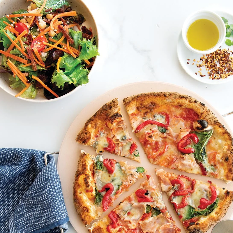 2-Piece Pizza Bakeware Set with 13" Ceramic Pizza Stone and Steel Wire Holder Item image 3