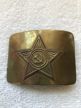 Brass Hammer And Sickle Buckle-2 3/4” By 2” - $25.00