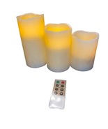 Flameless Electric Fake Faux Candle Set with Remote Batteries not includ... - £21.34 GBP