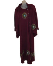 New Age Dress &amp; Jacket Hand painted Sun &amp; Egyptian Ankh sz S Boho - $44.50