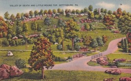 Gettysburg Pennsylvania PA Little Round Top &amp; Valley Of Death 1945 Postcard D51 - £2.34 GBP