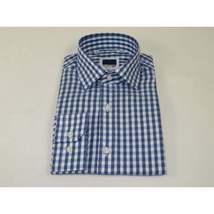 Men's Sports Dress Shirt MARCUZZI Turkey 100% Soft Cotton Marc7 Blue Checker image 5