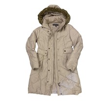Long Women&#39;s Winter Jacket Coat Khaki/Tan/Beige Covington Trench Puffer ... - $111.83 MXN