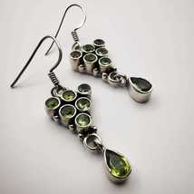 Vintage Women&#39;s Earrings, 925 Sterling Silver &quot;Green Grapes&quot; Jewelry, Ch... - £177.31 GBP