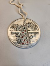 Country Christmas 94 Pewter Round Ornament Christmas Tree SPEC CAST - £7.05 GBP