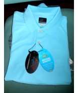 2015 Greg Norman Short Sleeve Sky Blue Men&#39;s Golf Shirt Brand New w/Tags... - $29.69