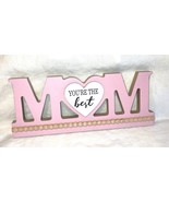 PLAQUE MOM YOU&#39;RE THE BEST  PINK LOVE decoration    new MOTHERS DAY Or A... - $304.64 MXN