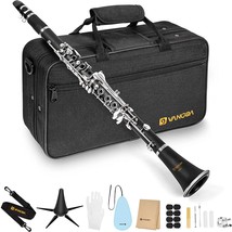 B Flat Clarinet Student Bb Clarinet 17 Nickel Keys Beginners Woodwind Band &amp; - £94.99 GBP