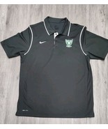 Nike Dry Fit Large Short Sleeve Button Up Collar Shirt Grey Ohio Polo Go... - $12.20