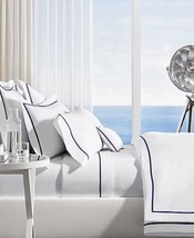 Ralph Lauren &quot;Palmer Percale 6pc King DUVET/FLT/PILLOW CASE/SHAM WH/NVY Nwt $945 - £359.83 GBP