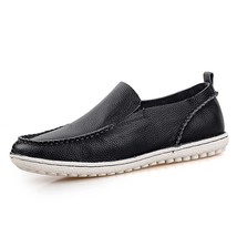 Nine o&#39;clock Stylish Men&#39;s Casual Loafers Natural leather Hand Stitching Driving - £59.20 GBP