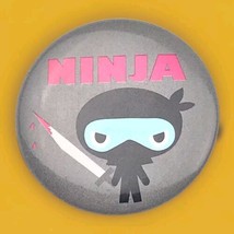 Ninja With Bloody Sword Pin Button - $12.95