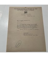 International Association of Oil Field Gas Well And Refinery Workers Let... - £30.09 GBP