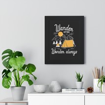 Vertical Poster with Life Quotes &quot;Wander Often, Wonder Always&quot; - Premium Quality - £48.83 GBP+