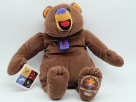 Tyco Plush Bear Coal the Olympic Mascot Salt Lake 2002 Stuffed Toy 14&quot; With Tag - £27.03 GBP
