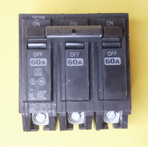 ⚡ GENERAL ELECTRIC GE THQB32060 60A 3POLE 120/240 VAC BOLT-ON CIRCUIT BR... - $39.00