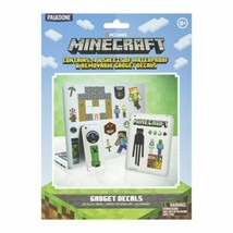 Minecraft Game Set of 4 Sheets of Removable Gadget Decals NEW UNUSED SEALED - £6.26 GBP