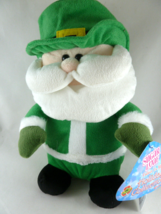 Santa in Green suit Plush Sugar Loaf Kelly toy Christmas 11&quot; tall New w Tag - £16.54 GBP