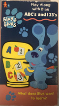 1-Blue&#39;s Clues ABC&#39;s and 123&#39;s What does Blue want to learn?VHS 1999-RARE-SHIP24 - $14.21