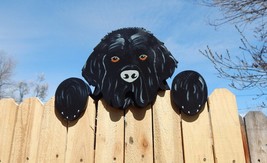 Newfoundland Dog Peeker Yard Art Garden Dog Park Kennel Sign - £99.62 GBP