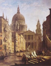 Capriccio with St Paul&#39;s Cathedral beside a Venetian Canal - William Marlow - Fr - £25.98 GBP