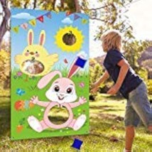 Easter Toss Game With 3 Bean Bags, Easter Bunny Party Game For Kids Adults Famil - £14.14 GBP