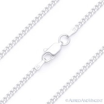 Solid Italy .925 Sterling Silver 2.1mm Cuban / Curb Link Italian Chain Bracelet - £12.16 GBP+