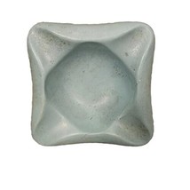 Vintage Art Pottery Ashtray Aqua Teal Seafoam Green Ceramic Matte Unmarked MCM - £15.49 GBP