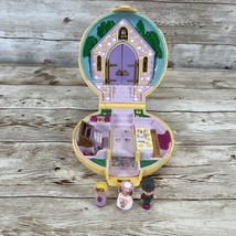Vintage Polly Pocket Nancy’s Wedding Day Chapel 1989 Yellow Compact Complete - £57.95 GBP