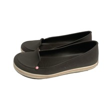 Crocs Womens Size 7 Brown Slip on Flat Shoes Plastic Comfort - £16.96 GBP