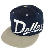 Dallas Offset Jagged Script Men&#39;s Adjustable Snapback Baseball Cap (Navy... - £11.95 GBP