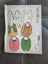 Vtg McCall&#39;s Sewing Patterns 7035 Child&#39;s Tie Or Snap On Vests One Size UC FF - £7.43 GBP