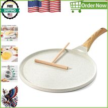 Versatile White Ceramic Nonstick Pancake and Crepe Pan, Induction Compat... - $89.51 CAD