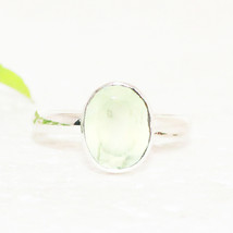 Natural Prehnite Gemstone 925 Sterling Silver Handmade Jewelry Ring Free Ship... - £25.41 GBP