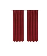 Duck River Textile Ira Blackout Window Curtain, 38 x 84 Inches, Red - $29.44 CAD