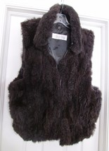 Andrew Marc New Zealand Opossum Leather Vest Coat Jacket Brown Distresse... - £101.14 GBP
